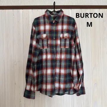 BURTON 버튼 플란넬 셔츠 긴팔 체크 남성용 M
