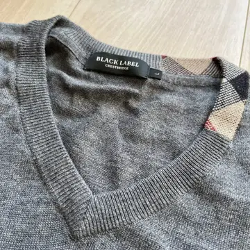 BLACK LABEL CRESTBRIDGE 그레이 V넥 스웨터