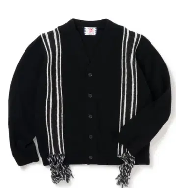 프린지 니트 가디건 블랙 XL