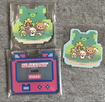 게이밍 리락쿠마 아크릴 스탠드 스티커 코리락쿠마 키이로이토리