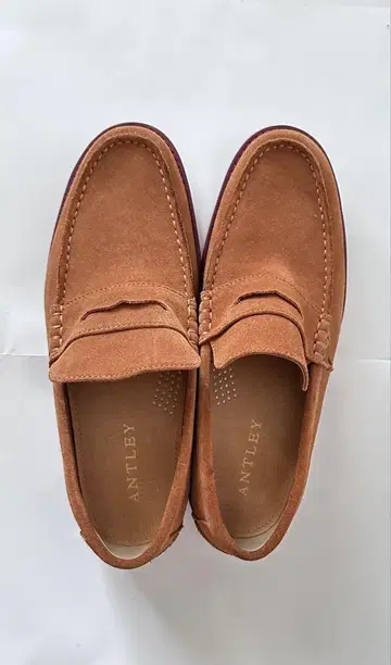 브라운 스웨이드 로퍼 퍼플 밑창 26cm