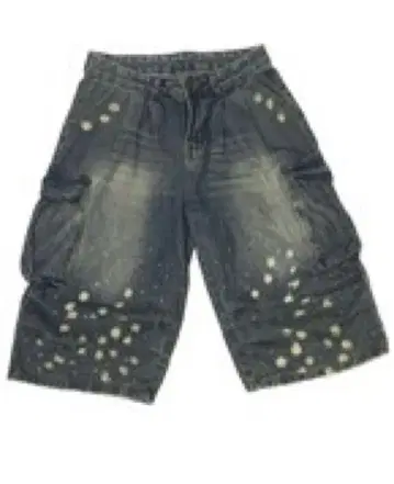 Rhinestone Modified Denim Cargo Shorts