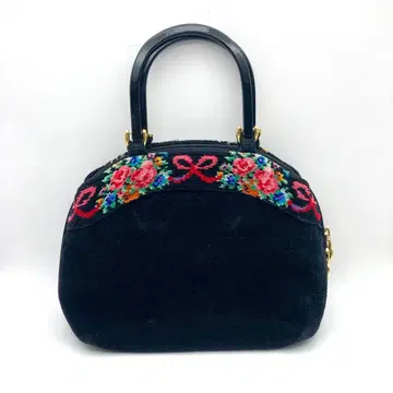 B FEILER 페이러 자수 핸드백 블랙