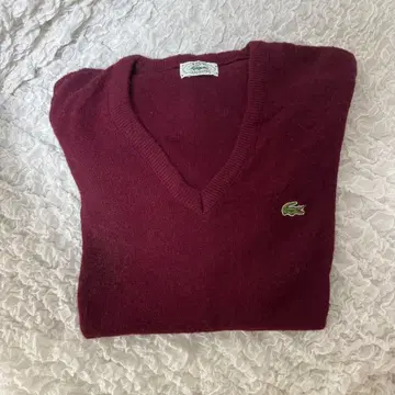 라코스테 izod 니트 v넥 L 사이즈 구제 의류 노움코어 시티 보이