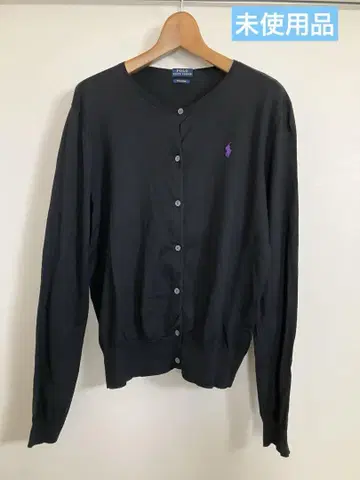 랄프 로렌 XL 폴로 긴팔 가디건 여성용 블랙
