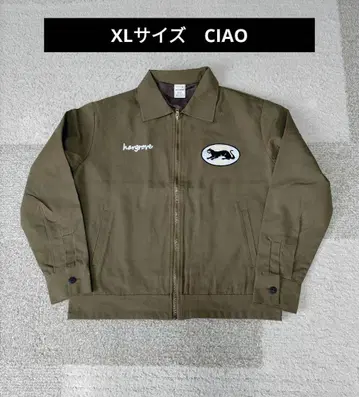 XL 사이즈 차오 CIAO 수베니어 자켓 올리브 백 프린트