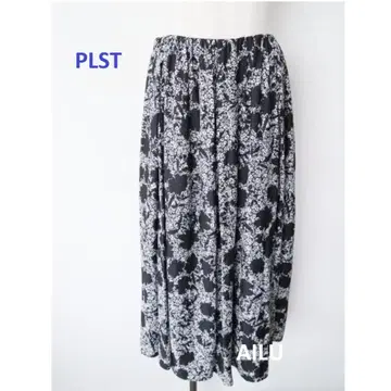 PLST 스커트 L 사이즈 블랙 x 화이트 57749