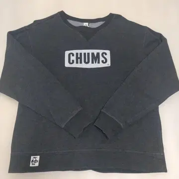 CHUMS 다크 그레이 로고 트레이닝복
