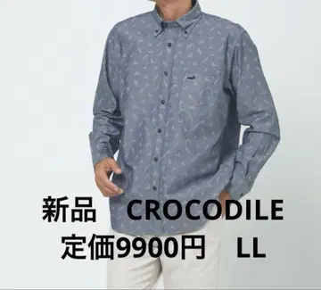 새상품 택 포함 CROCODILE 바틱 패턴 버튼 다운 셔츠