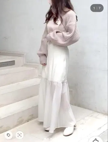 NICE CLAUP 퍼지 모테 애교 상의 핑크