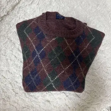 GANT 버건디 아가일 스웨터