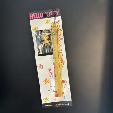5초레어! 헬로키티 골드 스트랩 약 10cm