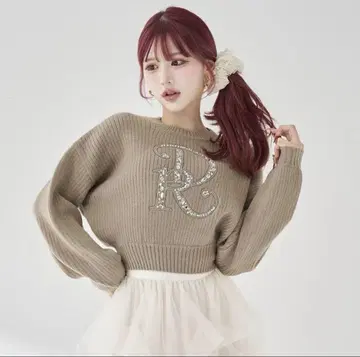 Darich DR 비쥬 볼륨 리브 니트탑 BEG 베이지
