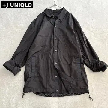 v43 [ +J 유니클로 x 질 샌더 ] 오버 사이즈 셔츠 블루종 블랙