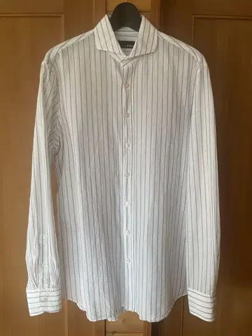 LARDINI 라르디니 화이트/블루 스트라이프 사이즈 40