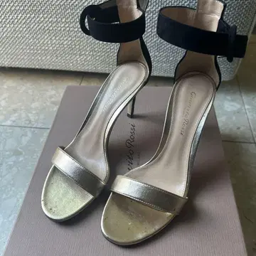 Gianvito Rossi 골드 블랙 하이힐