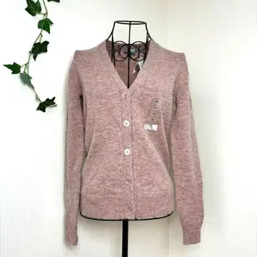 UNIQLO 라무 블렌드 V넥 가디건 알파카 택 포함 새상품 핑크