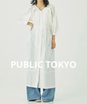 PUBLIC TOKYO 롱 원피스 화이트