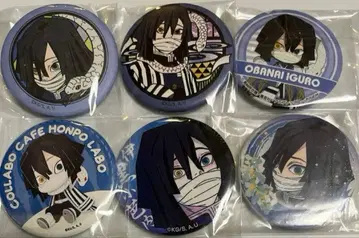 귀멸의 칼날 콜라보 카페 혼포 LABO 캔뱃지 이쿠로 오바나이