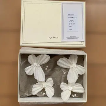 웨딩 orgablanca 카프리 나비 화이트 귀걸이