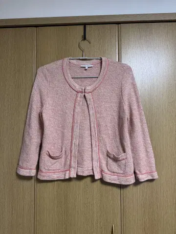 LAURA ASHLEY 핑크 가디건 L