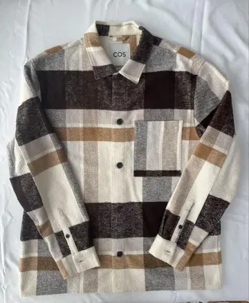 COS 코스 플란넬 체크 셔츠 자켓 기모