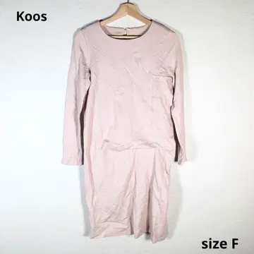 미사용품 Koos 코스 원피스 긴팔 핑크 계열 sizseF
