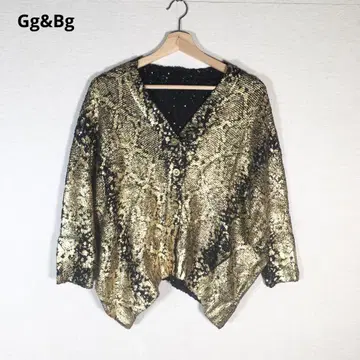 상태 좋음 Gg&Bg 가디건 골드 계열 돌먼 슬리브