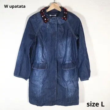 상태 좋음 Wupatata 데님 자켓 비쥬 L