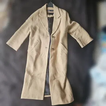 ZARA Manteco 베이지 롱 코트 XS