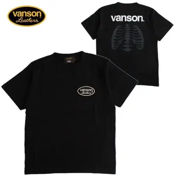vanson 6.2ozNVST-2318 블랙 티셔츠 M 사이즈