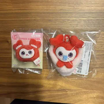TWICE GIGO 한정판 봉제 인형 헤어핀 싸개 마스코트 채영