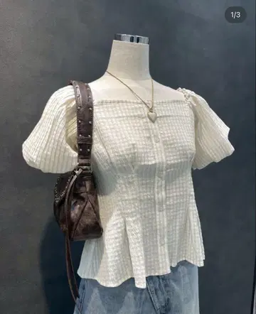 MOUSSY 벌룬 슬리브 상의 아이보리