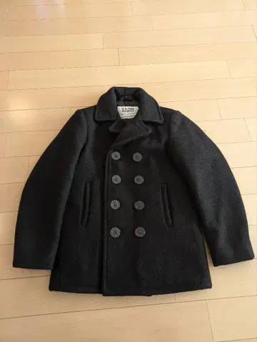 새상품급 샷 피코트 740B 블랙 사이즈 14