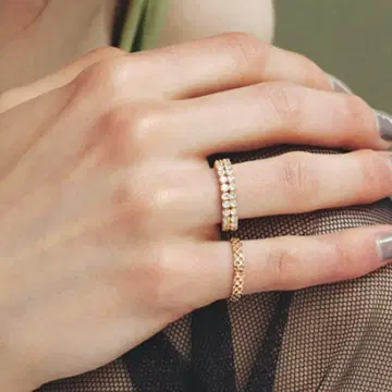 les bonbon princess double ring 골드