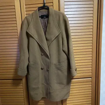 AUCH 브라운 더블 버튼 코트