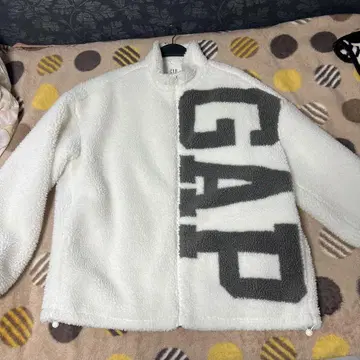 GAP 화이트 플리스 자켓 L