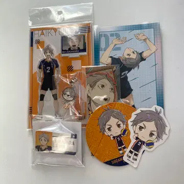 하이큐 스가와라 코시 아크릴 스탠드 네임 배지 지로리 스티커 포스카