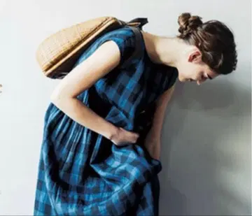 BEARDSLEY 린넨 롱 체크 원피스