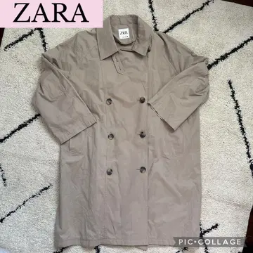 ZARA 베이지 더블 브레스트 코트