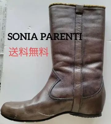 소니아 파렌티 보아 천연 가죽 부츠 24cm