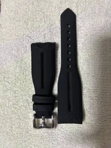 가가밀라노 고무 벨트 블랙 크로노그래프 48mm 핀 포함