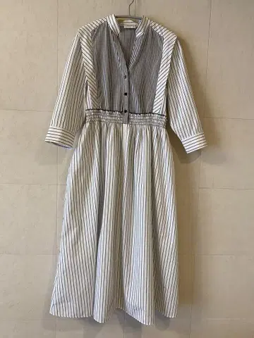 sandro 스트라이프 패턴 긴팔 원피스