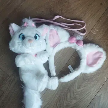 마리 봉제 인형과 귀 달린 헤어밴드 세트