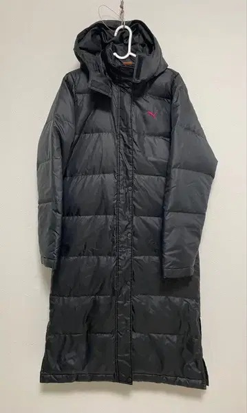 PUMA 롱 다운 M 블랙 검정 다운 벤치 코트 여성용
