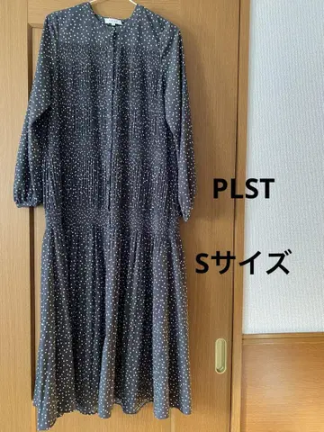 PLST 플라스테 도트 마조리카 플리츠 원피스