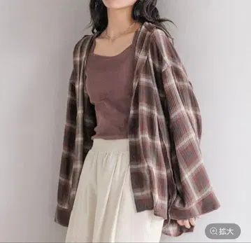 LOWRYSFARM 옴브레 체크 셔츠