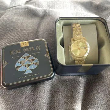[미사용 새상품] FOSSIL 아날로그 시계 골드