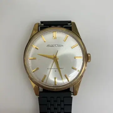 Seiko Crown 수동 와인딩 시계 실버/골드