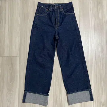 LEVI'S RED 다크 블루 와이드 레그 데님